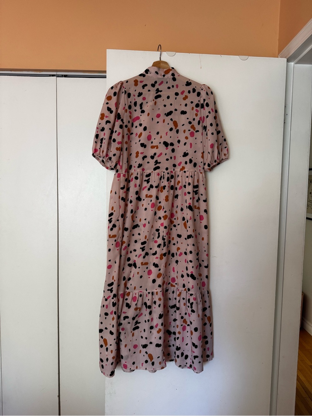 ASOS Pink Maxi Dress with Multicolor Spot Print - Picture 4 of 4